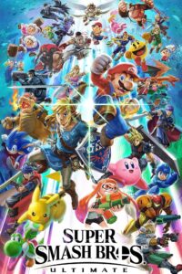 Gambar logo atau ikon Super Smash Bros. Ultimate.